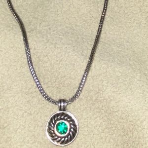 Beautiful faux Emerald necklace